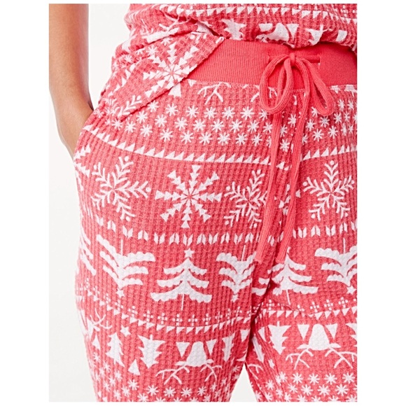 JOYSPUN WOMEN’S WAFFLE HACCI KNIT SLEEP SET - Picture 11 of 12